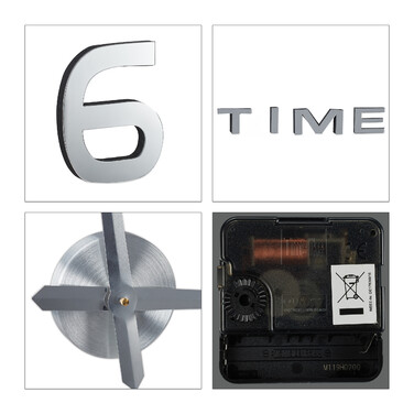 Relaxdays DIY Wanduhr mit 3D-Zahlen