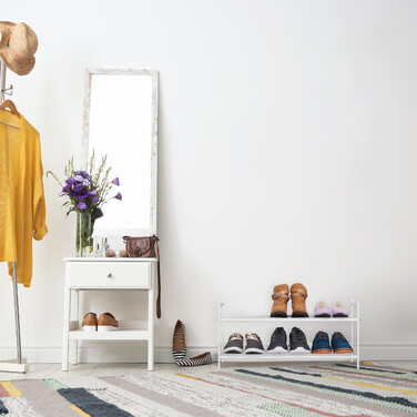 Relaxdays Stapelbares Schuhregal 2 Ebenen