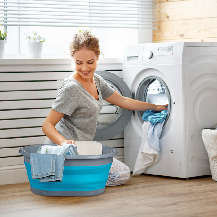 Relaxdays Faltbarer Wäschekorb 21 Liter