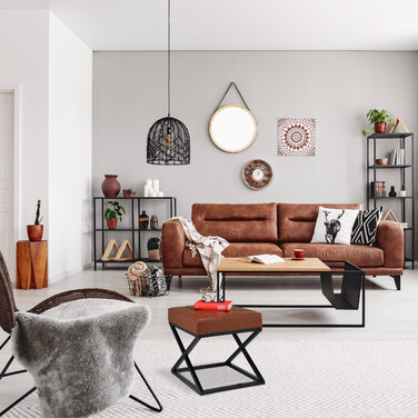 Relaxdays Sitzhocker mit Kunstleder
