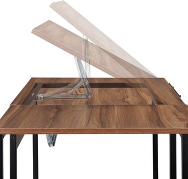 Relaxdays Schreibtisch neigbar, 3 Ablagen, mehrere Winkel, Computer- & Arbeitstisch, HxBxT: 75 x 110 x 55 cm, (Holzoptik)
