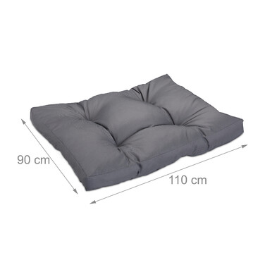Relaxdays Hundebett grau