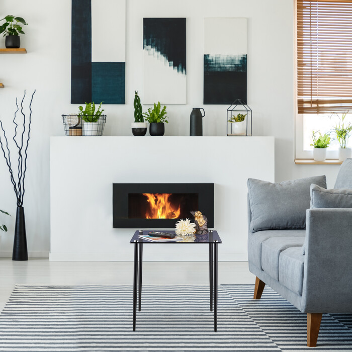 Relaxdays Eckiger Beistelltisch aus Glas