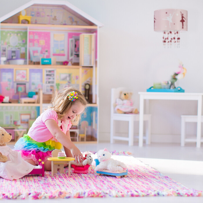 Relaxdays Hängelampe für Mädchen in Rosa