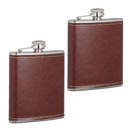 Relaxdays Flachmann 2er Set