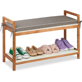 Relaxdays Schuhbank, Schuhregal mit Sitzfläche