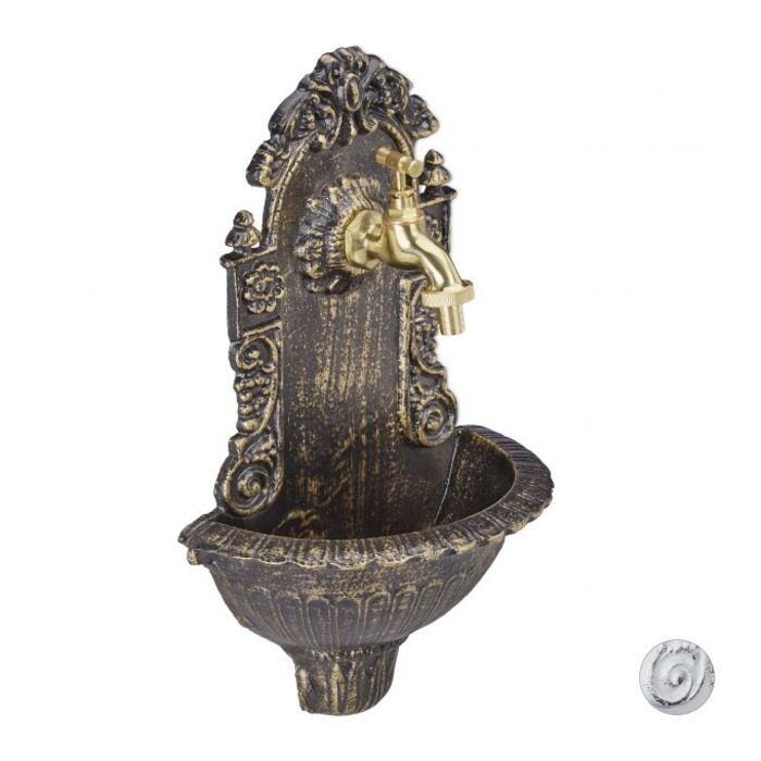 Relaxdays Wandbrunnen antik