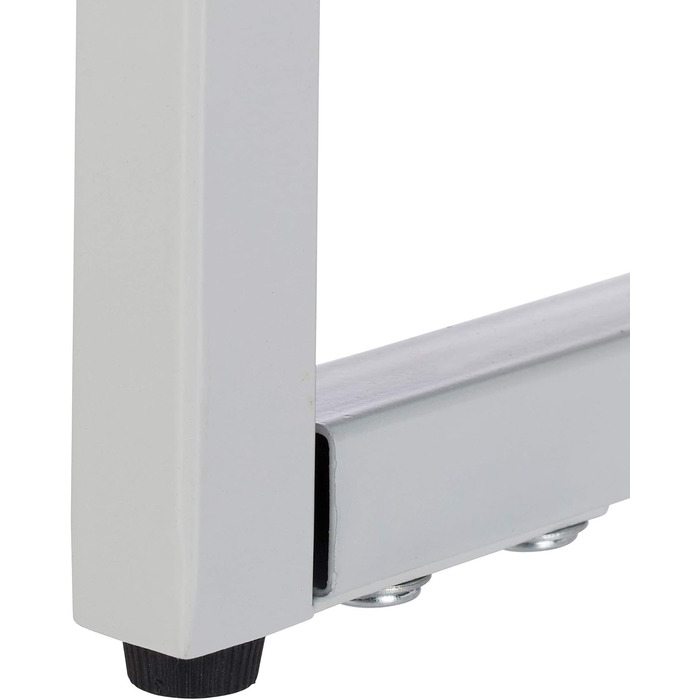Relaxdays  Runder Beistelltisch aus Glas und Metall, dekorativer Loungetisch, HxBxT: 51 x 50 x 50 cm, in edlem, Standard (Weiß)