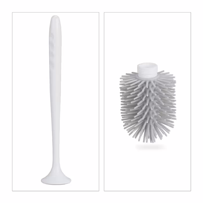 Relaxdays Toilettenbürste mit Wandhalterung