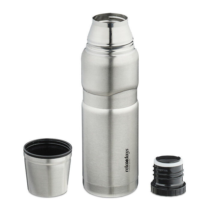 Relaxdays Trinkflasche mit Becher 500 ml
