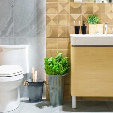 Relaxdays 4-tlg. Badezimmer Set Edelstahl schwarz