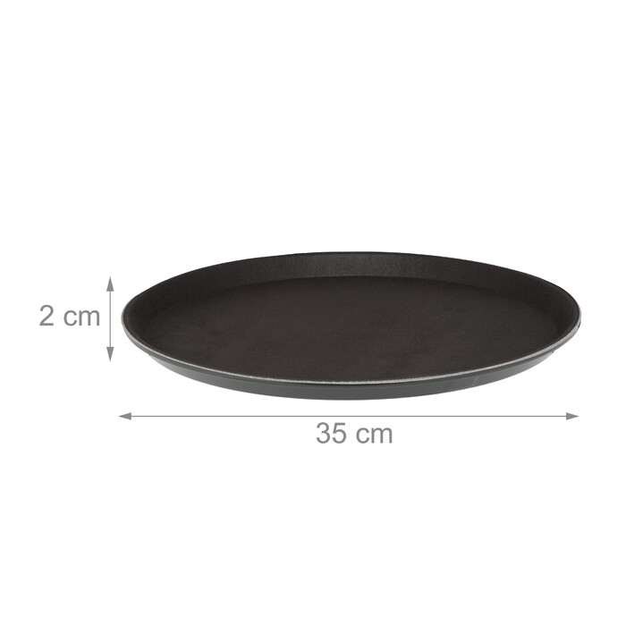 Relaxdays Rundes Gastro Serviertablett 3er Set