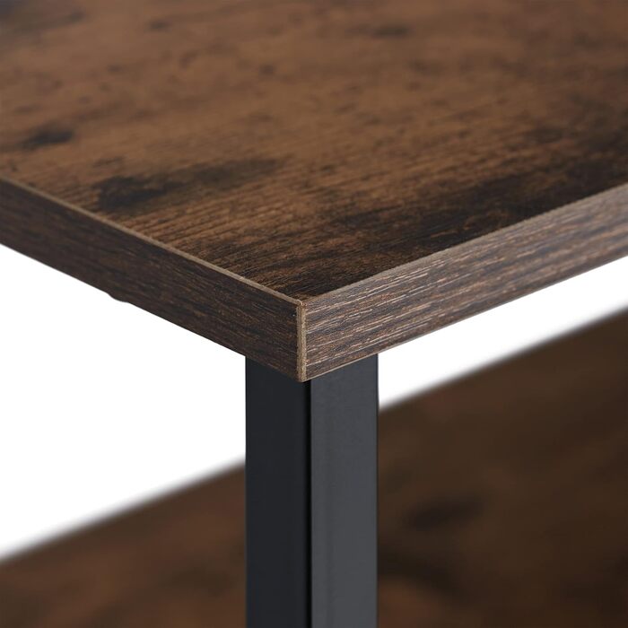 Relaxdays Kommode Industrial, 4 Schubladen, HBT: 71,5x84x32,5 cm, Stoff/Metall/Holzoptik, braun/schwarz