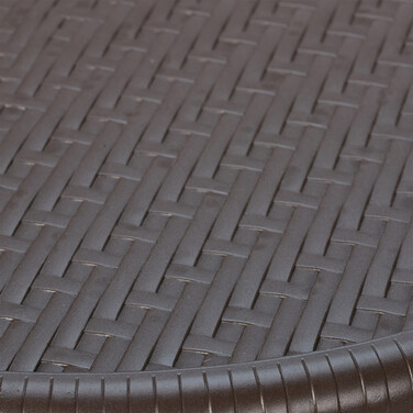 Relaxdays Runder Gartentisch in Rattanoptik