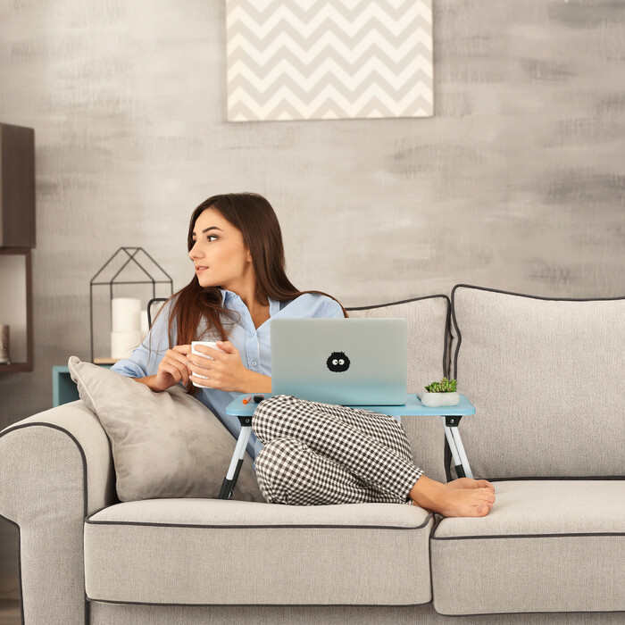 Relaxdays Hellblauer Laptoptisch