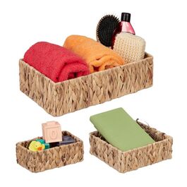 Relaxdays Aufbewahrungskorb 3er Set