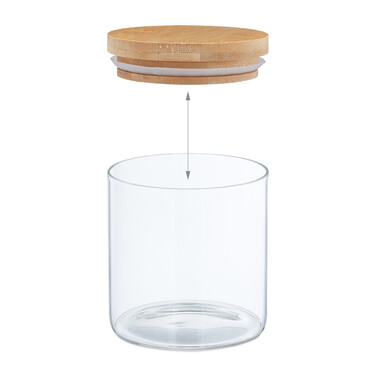 Relaxdays 9er Set Vorratsgläser mit Deckel 500 ml