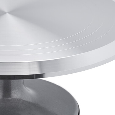 Relaxdays Drehbarte Tortenplatte Aluminium