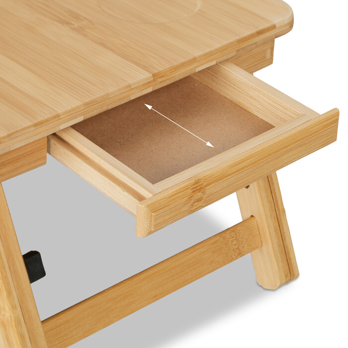 Relaxdays Klappbarer Laptoptisch aus Bambus