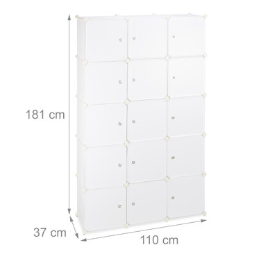 Relaxdays Regalsystem Kleiderschrank 11 Fächer