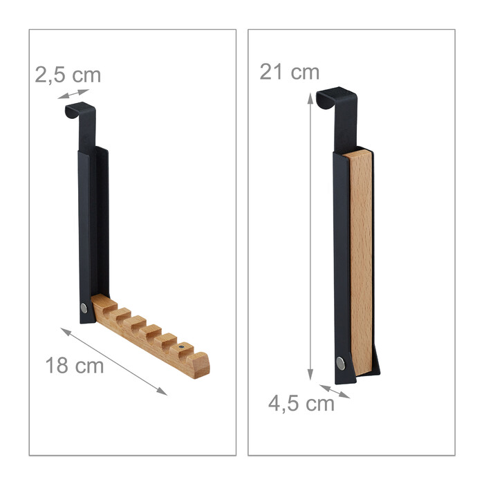 Relaxdays Klappbare Türgarderobe 2er Set