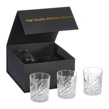 Relaxdays 4er Set Whisky Gläser