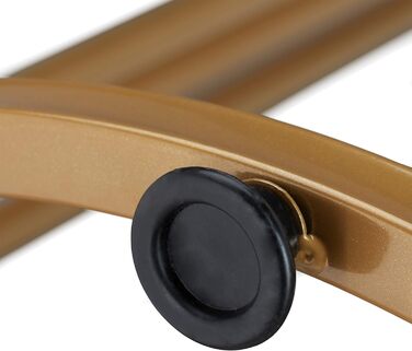 Relaxdays Beistelltisch MARMO, rund, Metall & MDF, Marmoroptik, HxD: 51 x 41 cm, weiß/Gold
