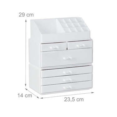 Relaxdays Kosmetikorganizer mit 6 Schubladen