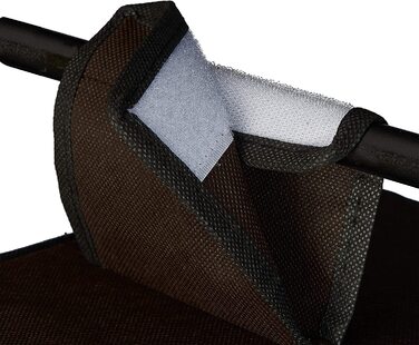 Relaxdays Hängeregal Stoff, Hängeaufbewahrung, 6 Fächer, 2 Schübe, für Kleiderschrank, HBT: ca. 82x14,5x30 cm, braun