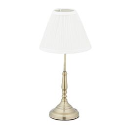 Relaxdays Tischlampe weiß gold