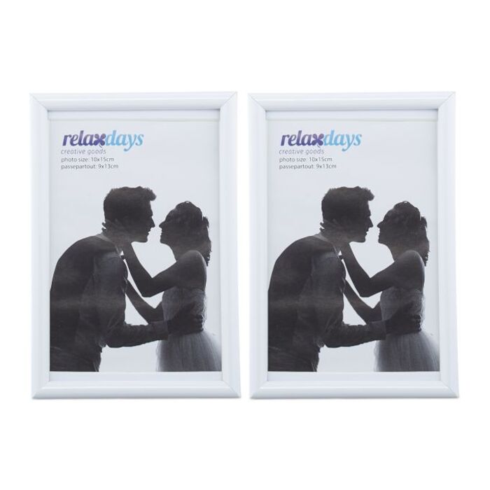 Relaxdays Bilderrahmen 2er Set 10 x 15 cm