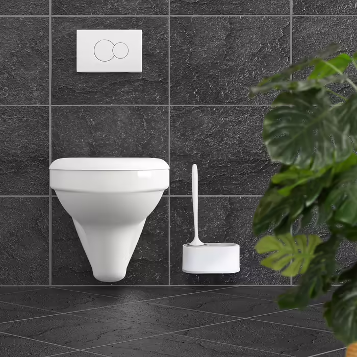 Relaxdays Toilettenbürste mit Wandhalterung