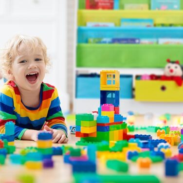 Relaxdays Kinderregal Meermotiv, 2 Boxen, 3 Fächer, Spielzeug Aufbewahrung, Kinder Bücherregal HBT 74 x 71 x 23 cm, bunt