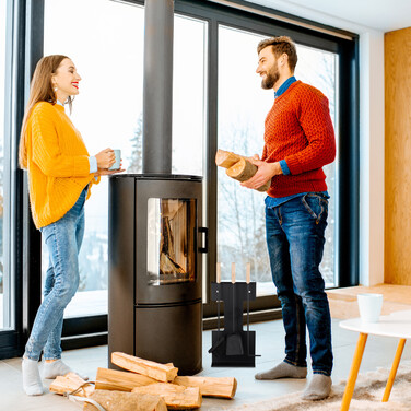 Relaxdays Kaminbesteck modern 4-teilig