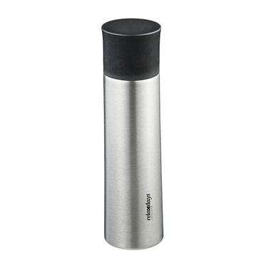 Relaxdays Trinkflasche Edelstahl 500 ml mit Becher