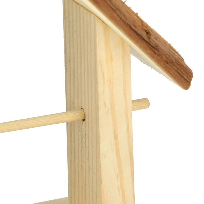 Relaxdays Holz Vogelfutterhaus zum Aufhängen