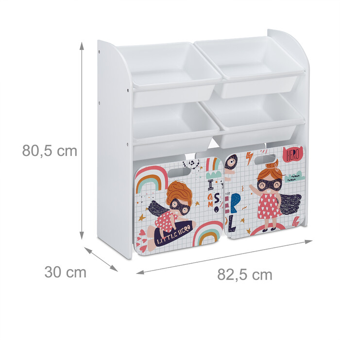 Relaxdays Kinderregal 'Kleine Heldin'