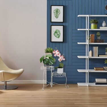 Relaxdays Blumentreppe Metall 3 Ablagen