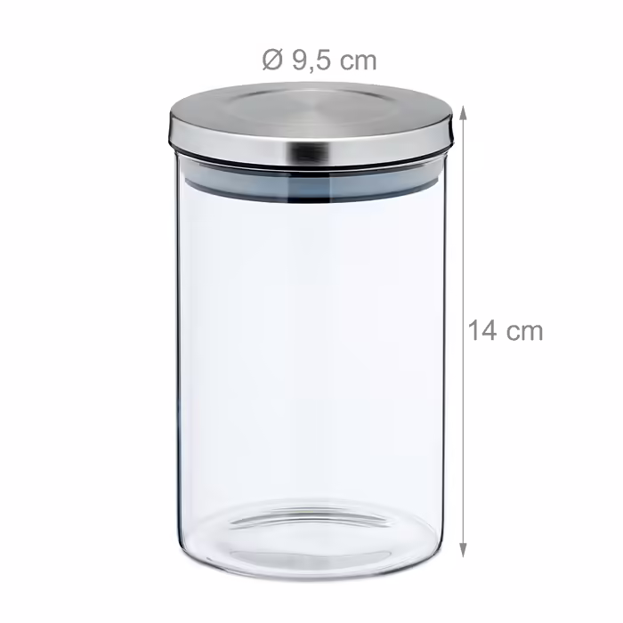 Relaxdays Vorratsgläser 4er Set je 750 ml