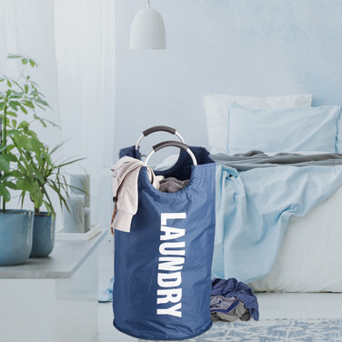 Relaxdays Faltbarer Wäschekorb mit Henkel