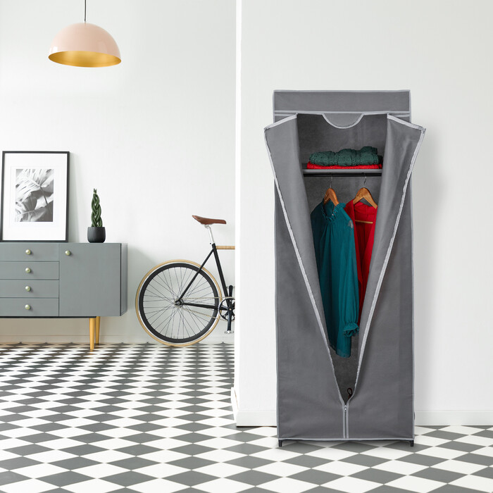 Relaxdays Stoffschrank mit Kleiderstange