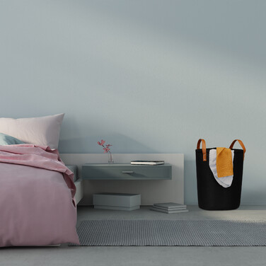 Relaxdays Filz Wäschekorb 28 Liter