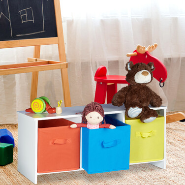 Relaxdays Kindersitzbank mit Stauraum ALBUS