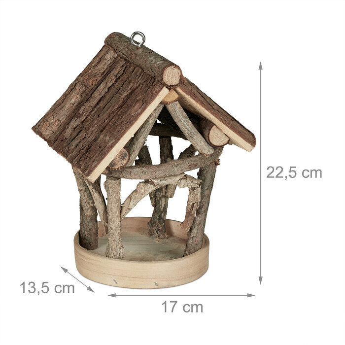Relaxdays Vogelfutterhaus zum Aufhängen
