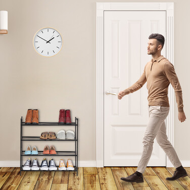 Relaxdays Stapelbares Schuhregal 4 Ebenen