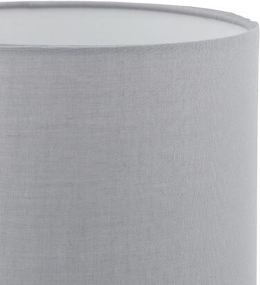 Relaxdays Tischlampe, runde Nachttischlampe mit Touch, HxD: 27,5 x 18 cm, E14, Tischleuchte mit Stoffschirm, (Kupfer/Grau)