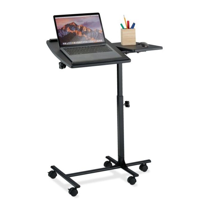 Relaxdays Laptoptisch höhenverstellbar mit Rollen