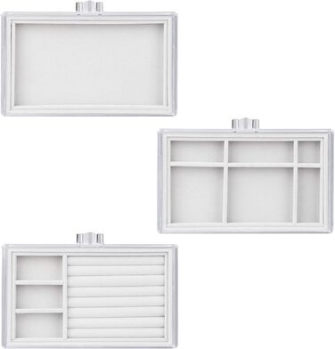 Relaxdays Make Up Organizer, 2-teilig, mit Schmuckkästchen, 3 Schubladen, Kunststoff, HBT 18,5x23,5x15 cm, (Transparent)