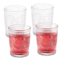 Relaxdays Vintage Trinkgläser 4er Set 300 ml