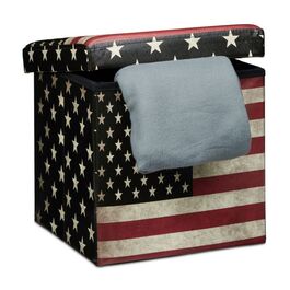 Relaxdays Sitzhocker mit Stauraum Trendmotiv